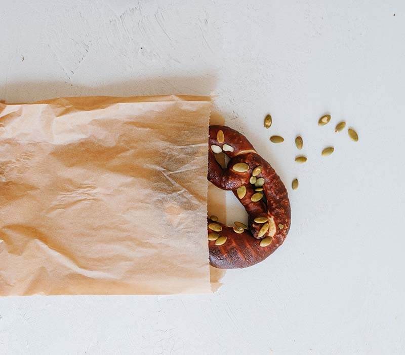 Pretzels recién hechos